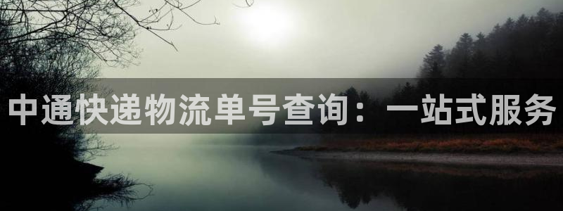 ,优游国际预测：中通快递物流单号查询